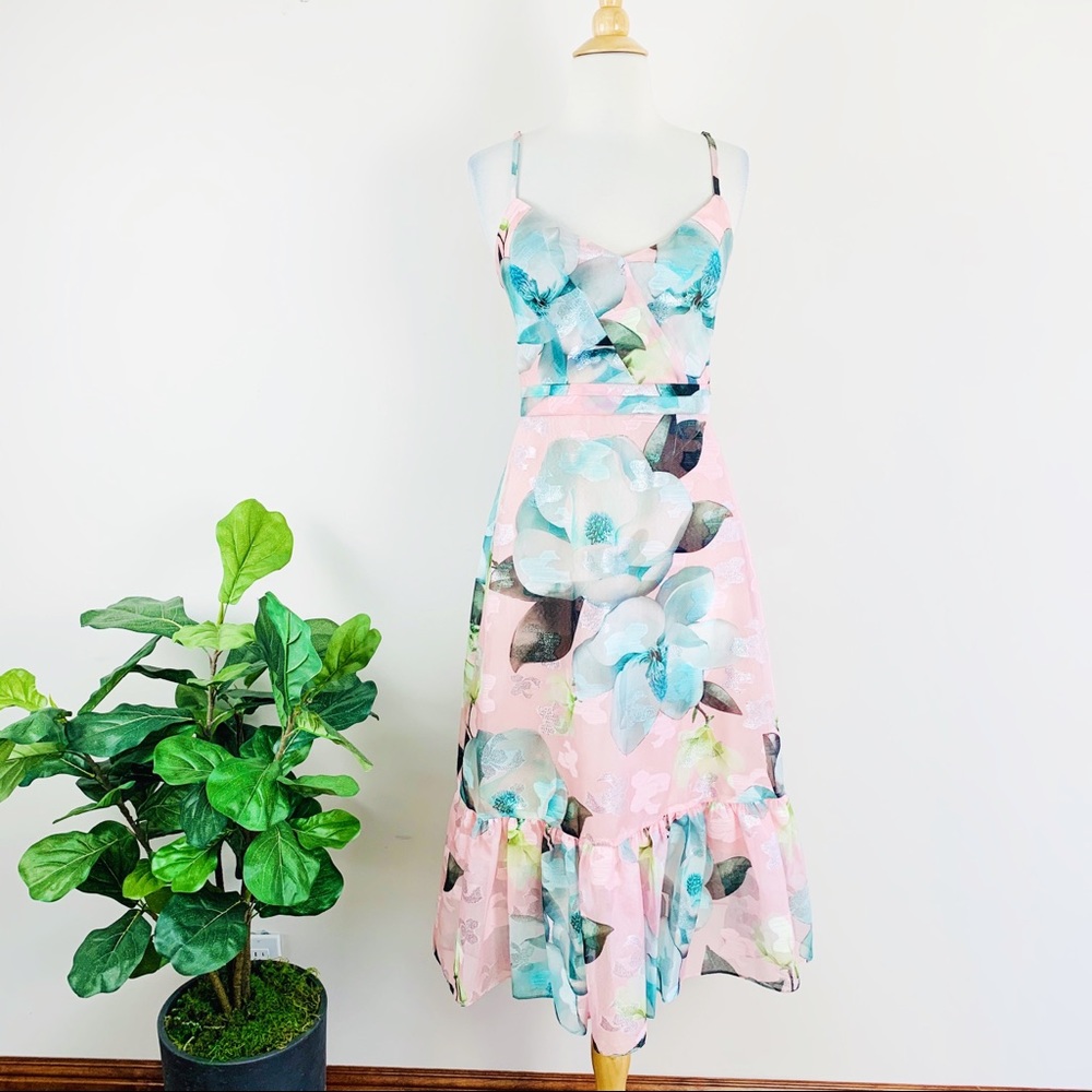 Marchesa Notte  floral dress